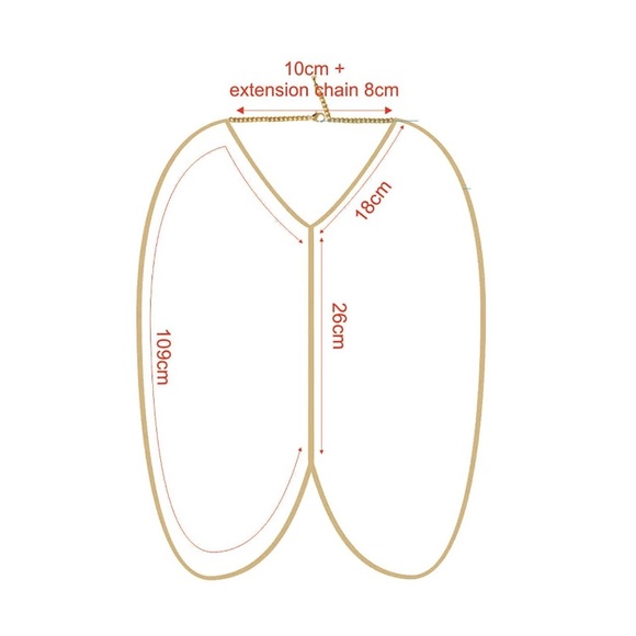 Silver Body Chain - Picture 3 of 4